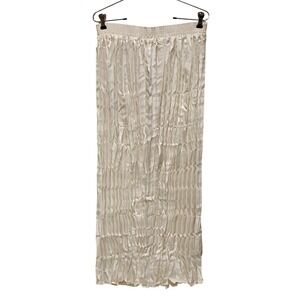 Vintage Physical Attraction Too Cream Ruched Gauze Maxi Skirt Size 1X 32-34